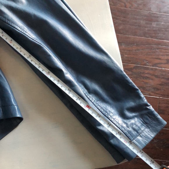 Navy Blue, DKNY leather jacket, XL, NWT - Picture 4 of 6